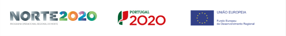 Os logotipos Norte 2020, Portugal 2020 e União Europeia